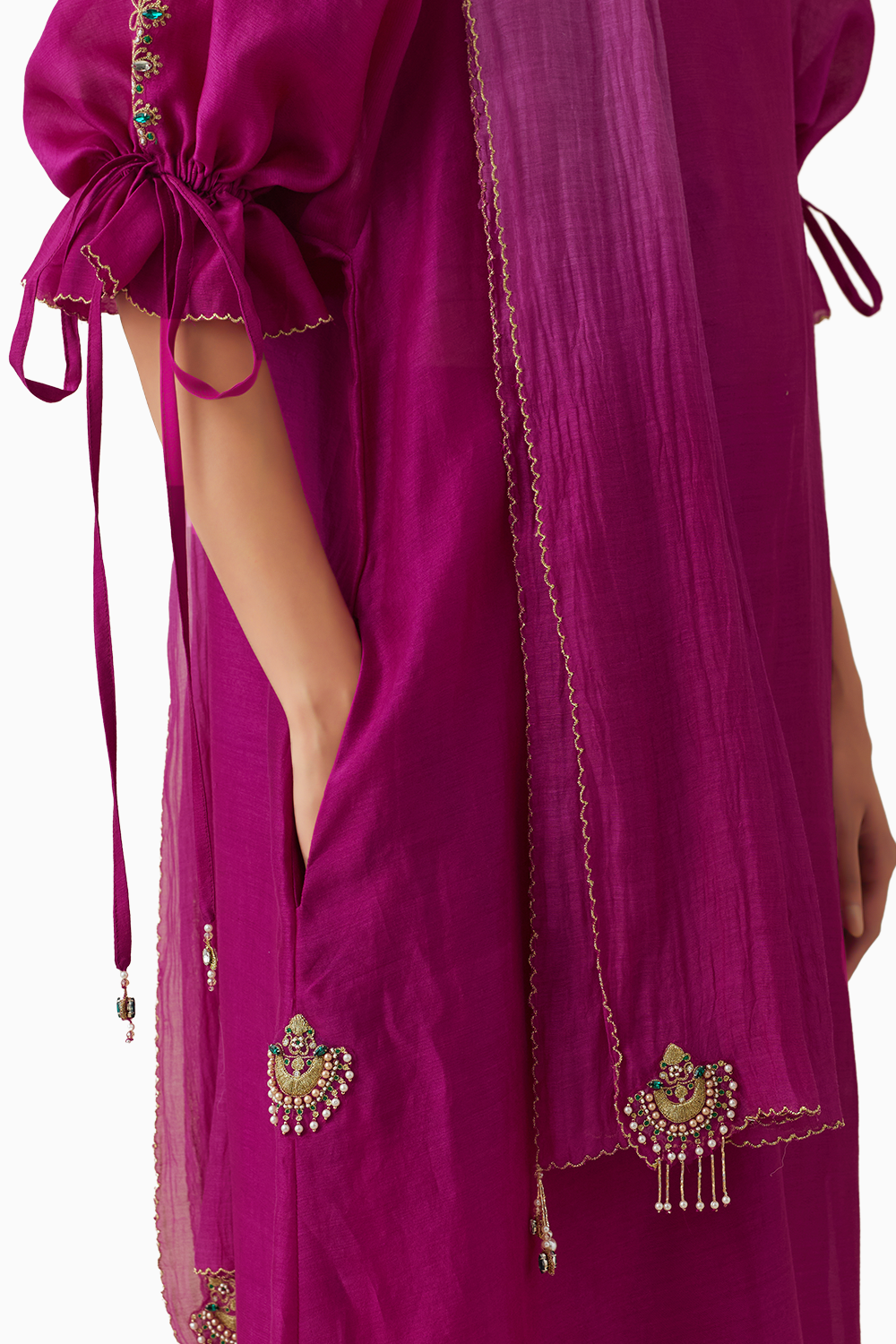 Bia Fuschia Kurta Set with Dupatta