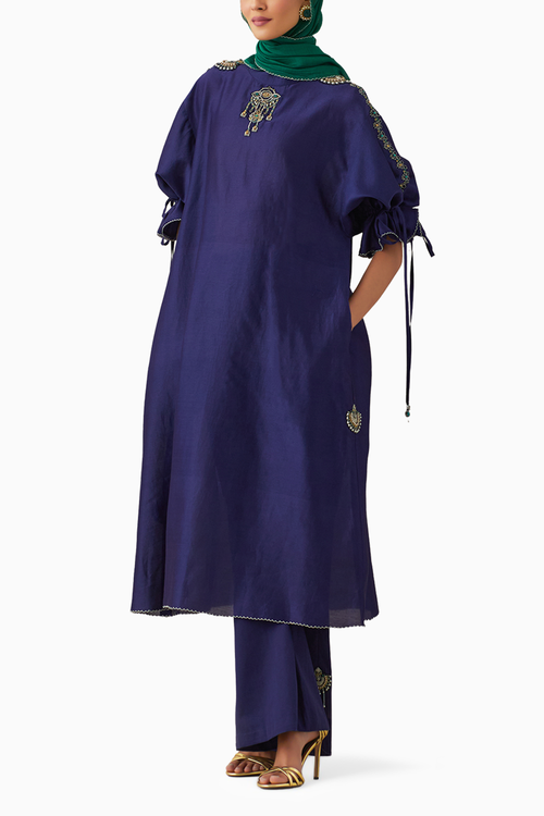 Bia Blue Kurta Set with Dupatta