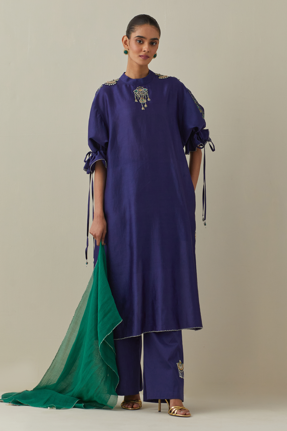 Bia Blue Kurta Set with Dupatta