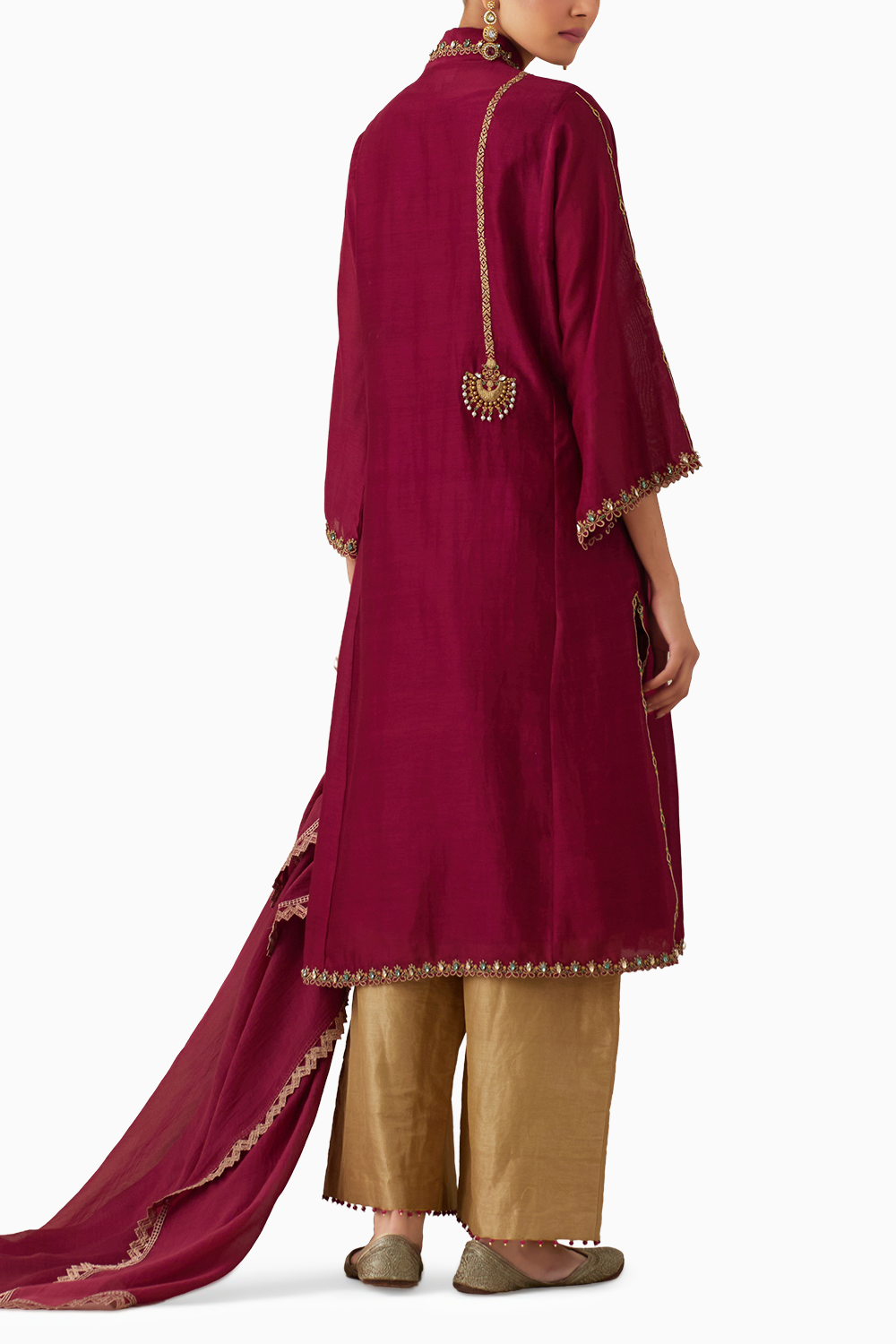 Ambreen Red Kurta Set with Dupatta