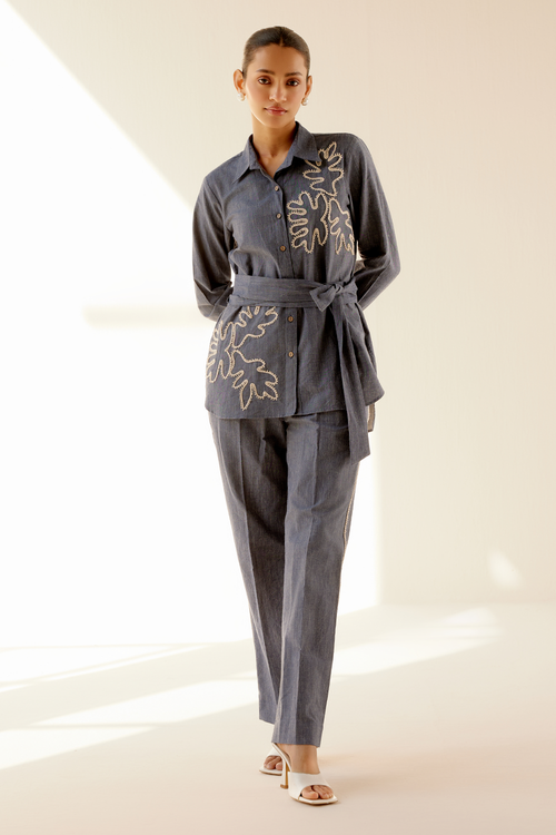 Cotton Denim Coord Set