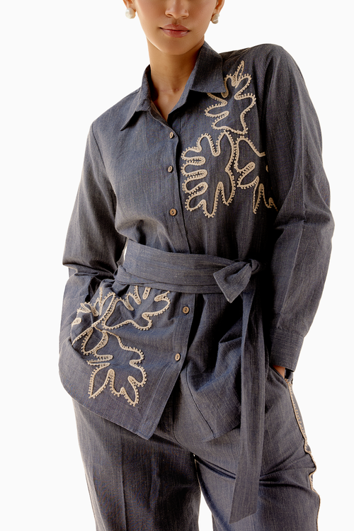 Cotton Denim Coord Set
