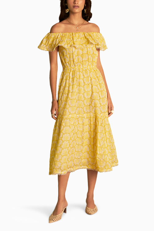 Sunkissed Off-Shoulder Midi Dress