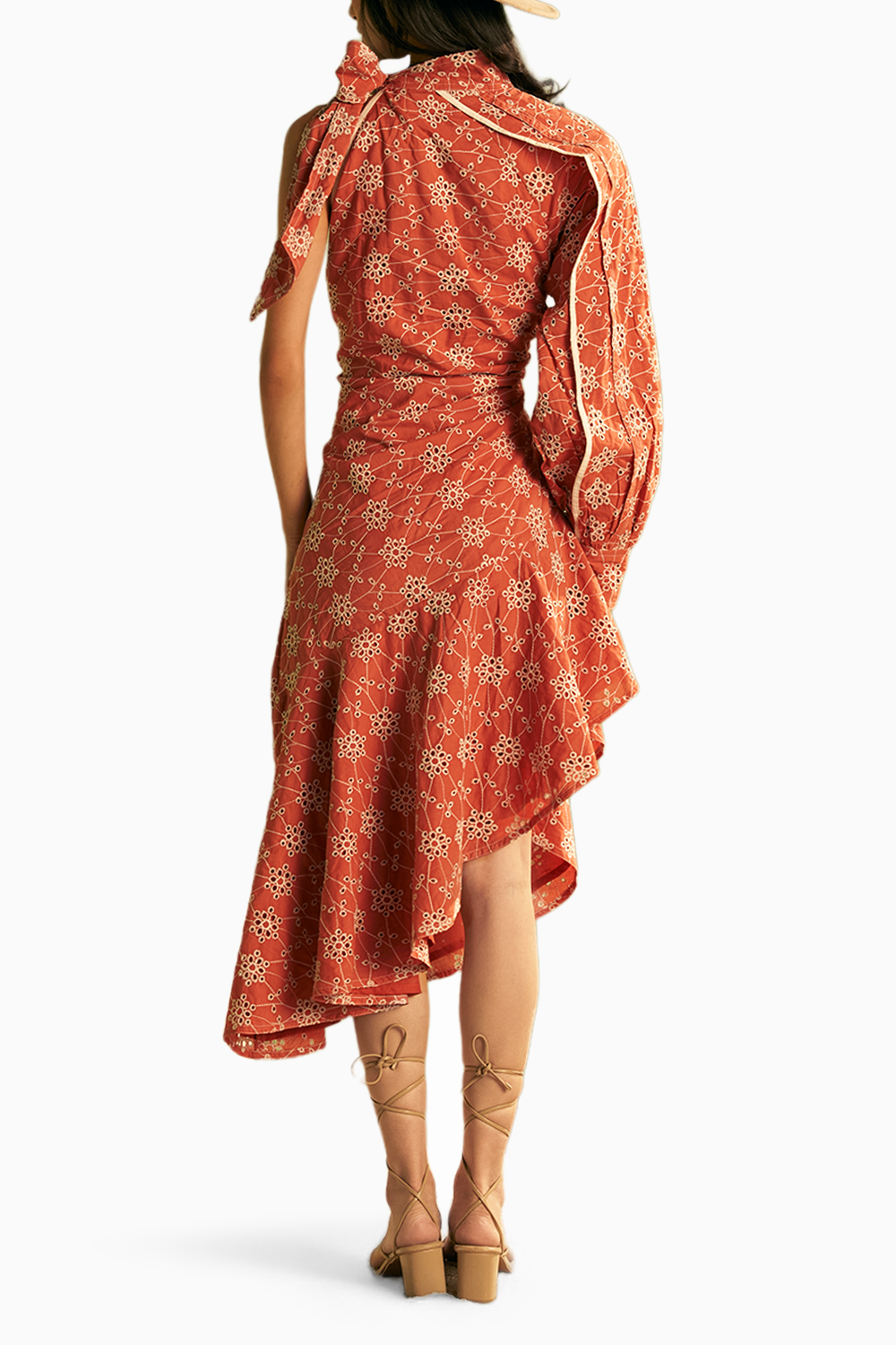 Carrot Pink Eyelet Dress