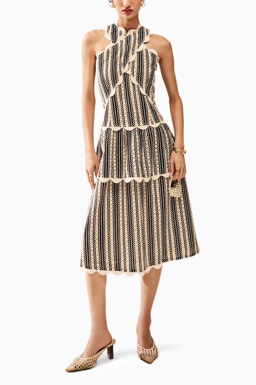 Classic Crochet Midi Dress
