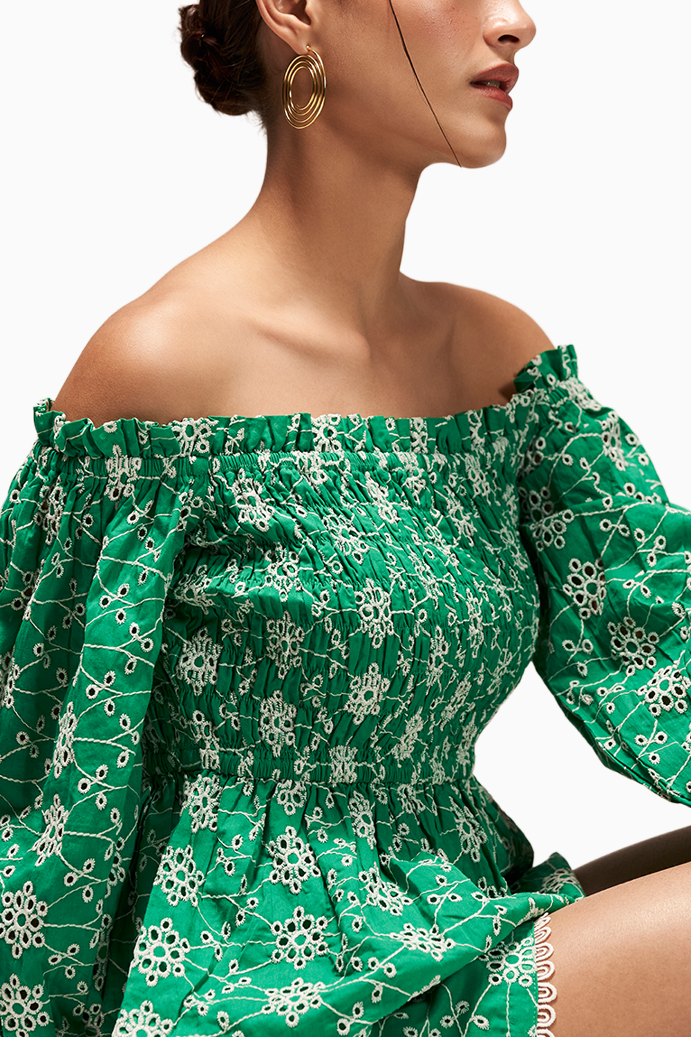 Emerald Off -Shoulder Co-ord Set