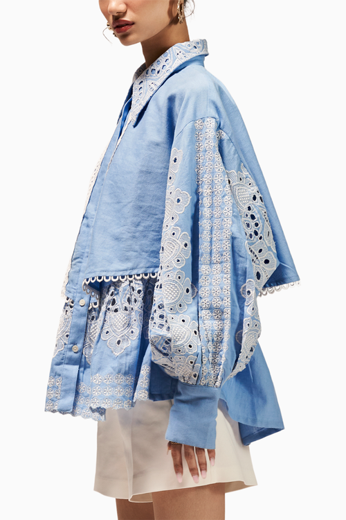 Summer Hue Broderie Blouse
