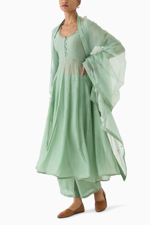 Vara Mint Ghoomar Anarkali Set