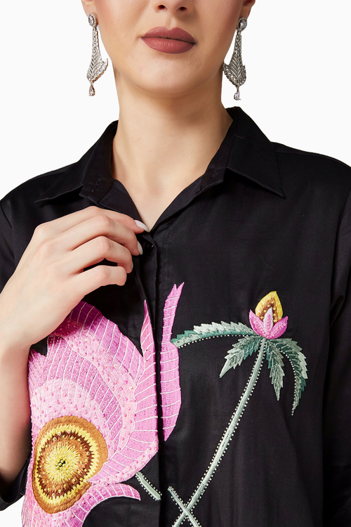 Pink Poppy Shirt Dress