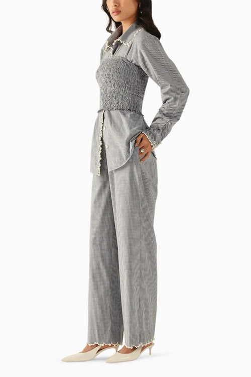 Carrie Blue Checks Co-ord Set