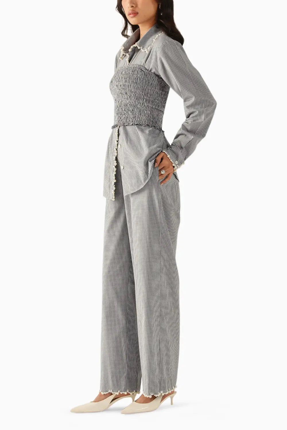 Carrie Blue Checks Co-ord Set