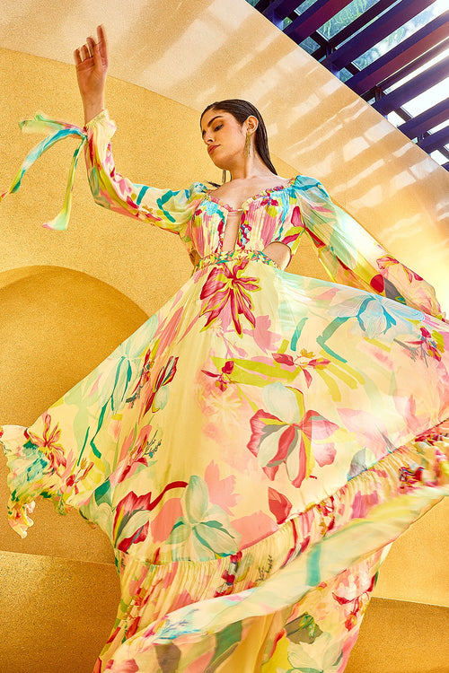 Pink Florid Dress