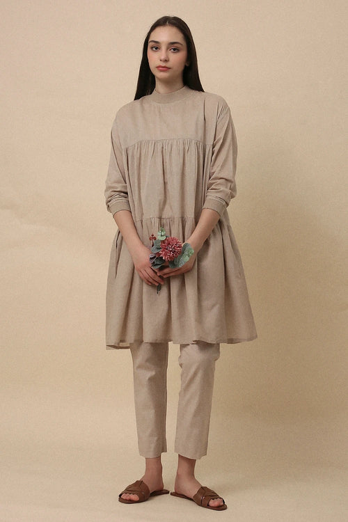 Sand Mul Rib Vena Co-ord Set