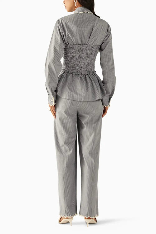 Carrie Blue Checks Co-ord Set