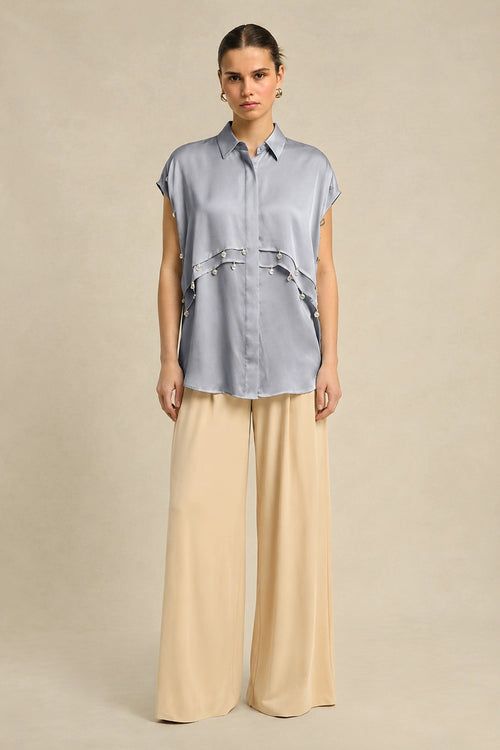 Steel Grey Coin Flap Shirt