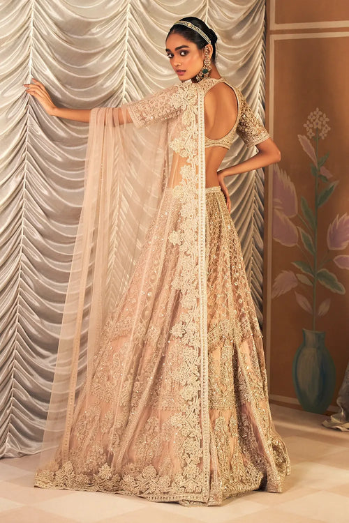 Sukhan Champagne Lehenga Set