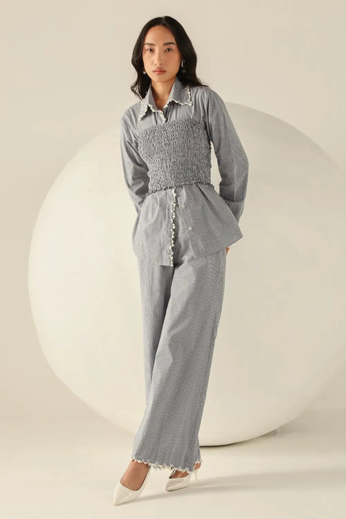 Carrie Blue Checks Co-ord Set