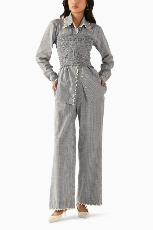 Carrie Blue Checks Co-ord Set