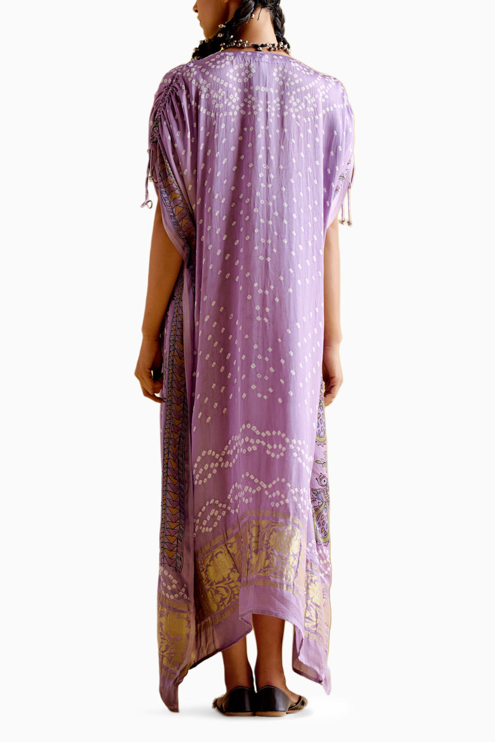 Anuradha Kalamkari Purple Kaftan