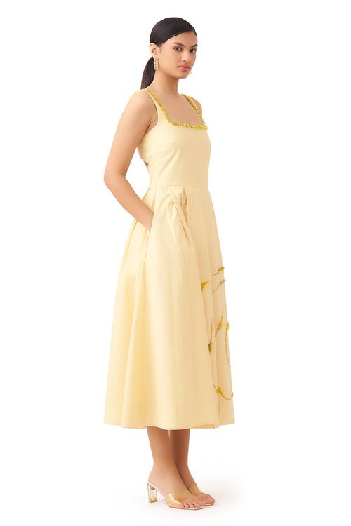 Saffron Pastel Yellow Dress