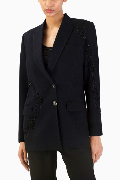 Zero Moon Embellished Pashmina Jacket