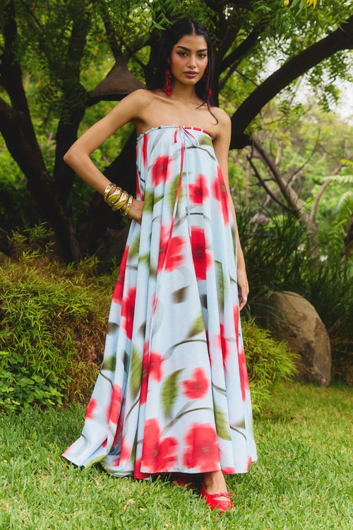 Powder Blue Wildflower Dress