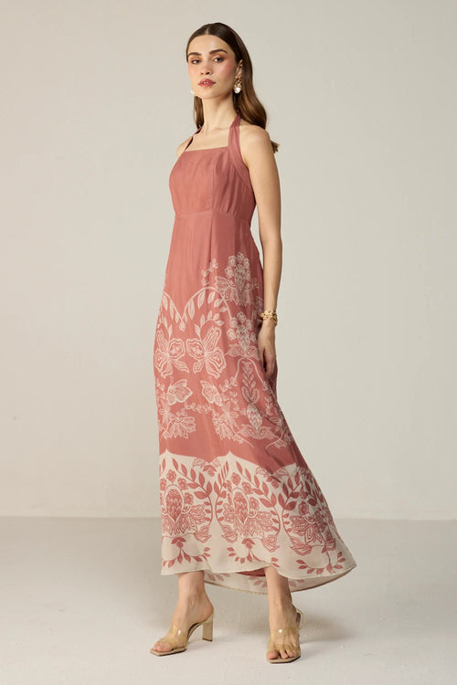 Pink Celeste Midi Dress