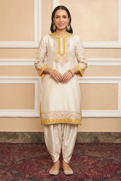 Myreen Daisy Ivory Straight Kurta with Dhoti