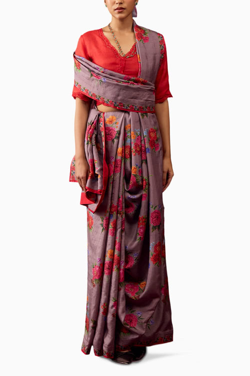 Eternal Love Slate Saree