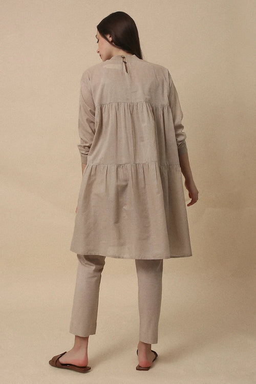 Sand Mul Rib Vena Co-ord Set