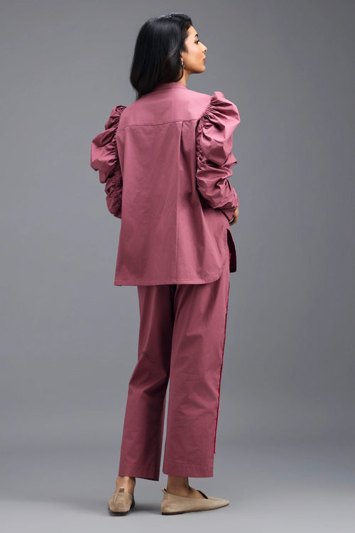 Pink Co-ord Set with Bralette and Elasticated Pants