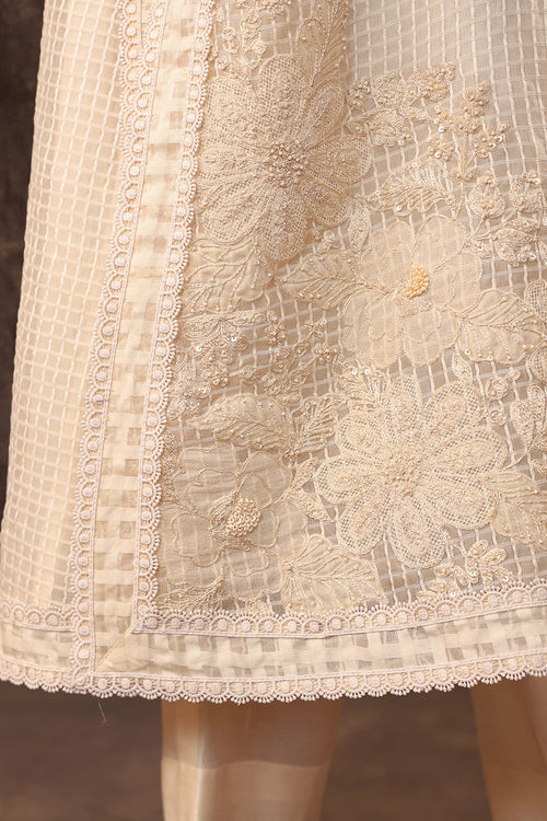 Vaayu Ivory Straight Long Kurta Set