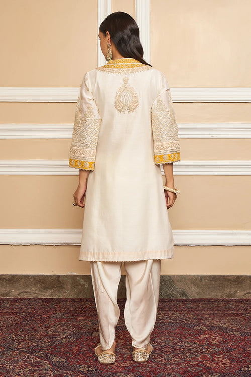 Myreen Daisy Ivory Straight Kurta with Dhoti