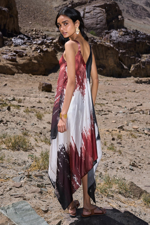 Brushstroke Flowing Dress