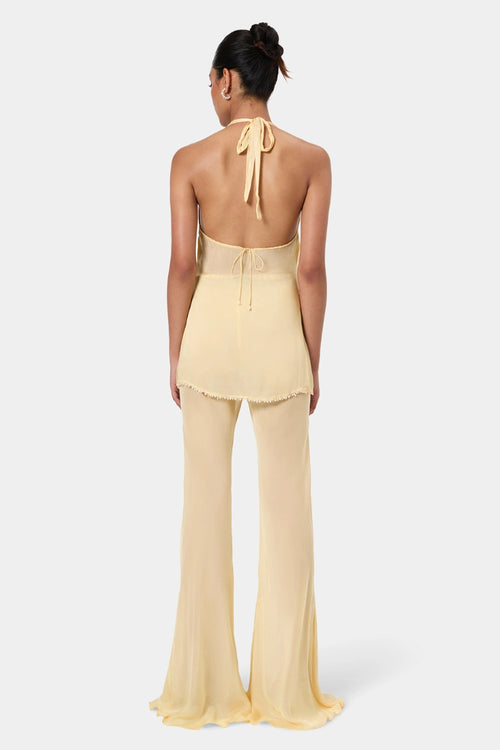 Butter Shell Trim Flared Trousers
