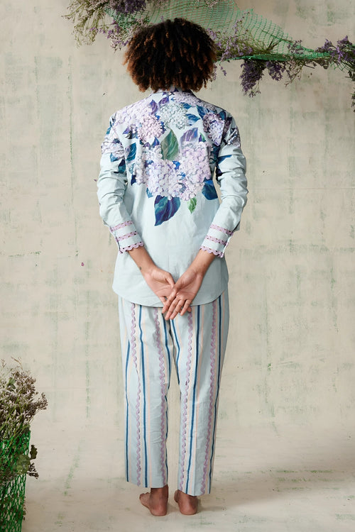 Sky Blue Hydrangea Co-ord Set
