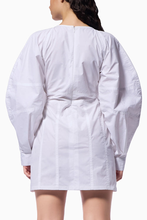 White Poplin Shirt Dress