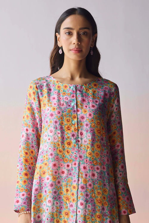 Wildflower Dawn Blue Kurta Set