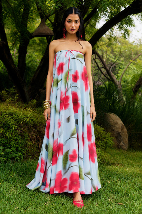 Powder Blue Wildflower Dress