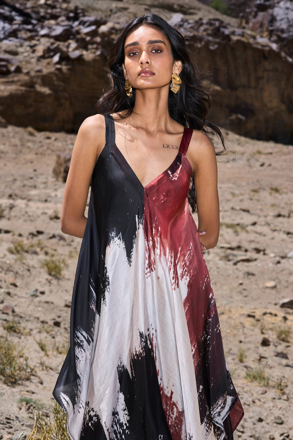 Brushstroke Flowing Dress