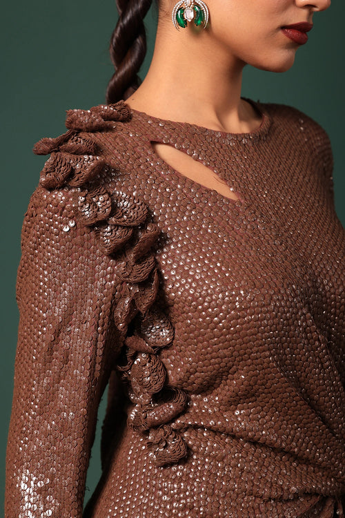 Mocha Mousse Knot Dress