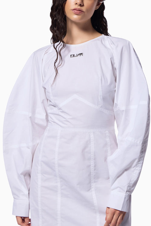 White Poplin Shirt Dress