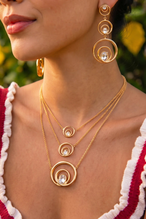 Wave Trio Earrings