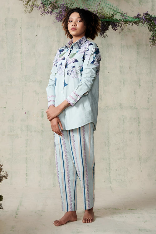 Sky Blue Hydrangea Co-ord Set
