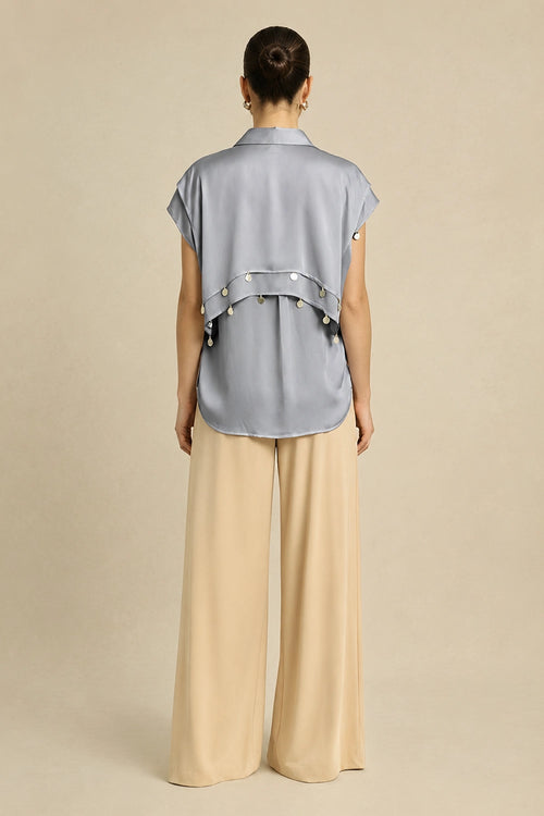 Steel Grey Coin Flap Shirt
