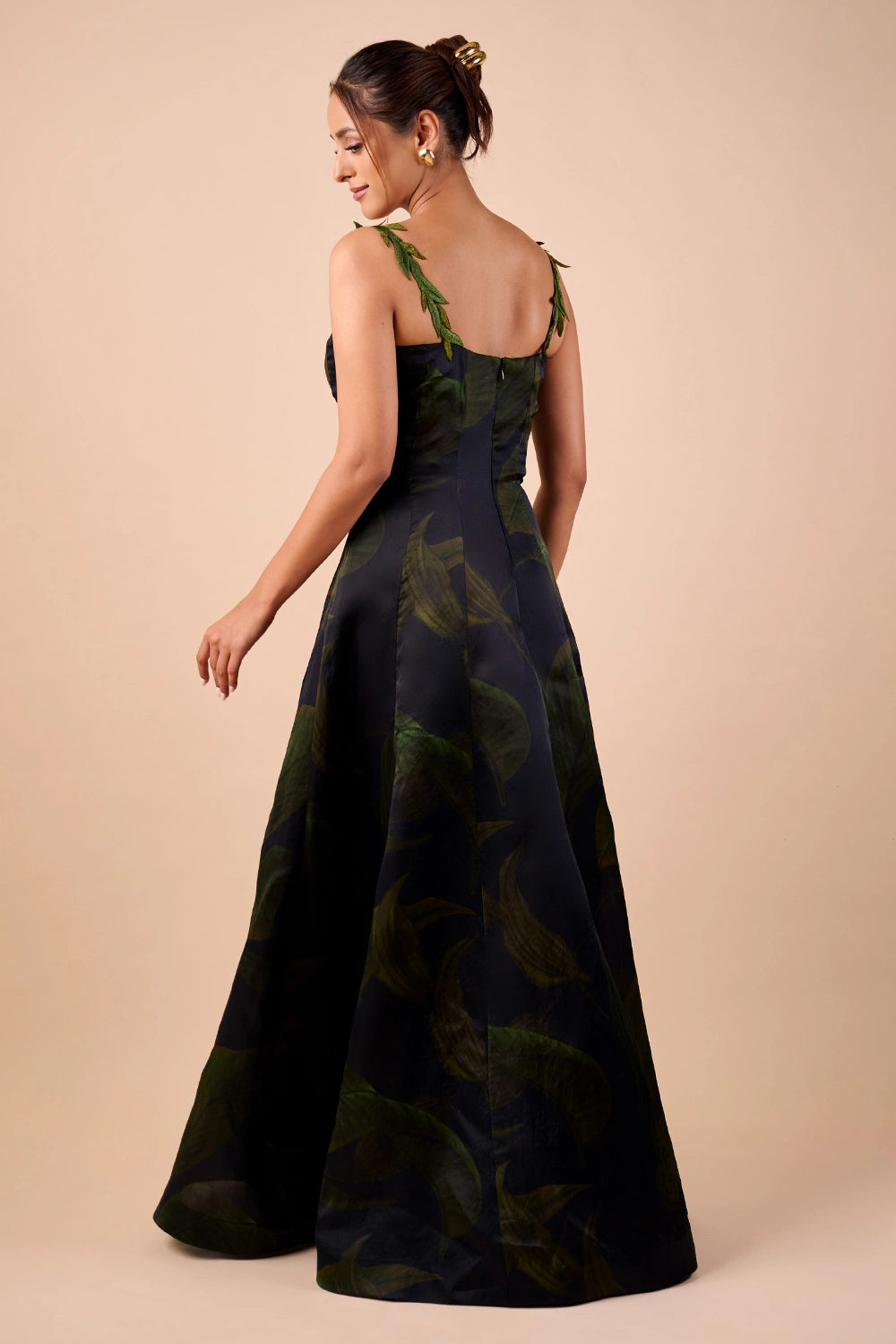 Dark Hue Panel Organza Midi