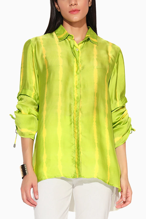 Ivy Shibori Striped Shirt