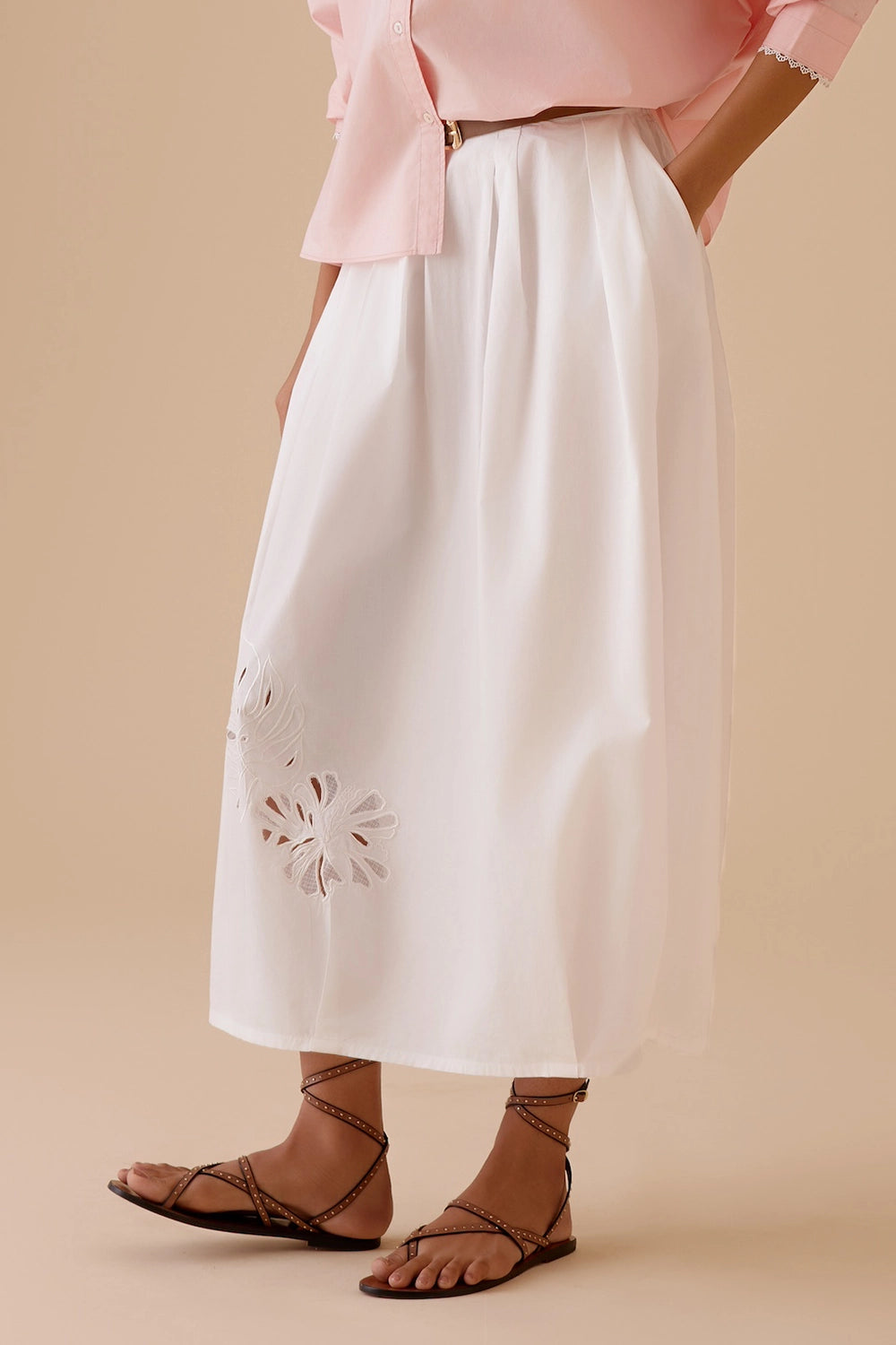 Ann White Skirt