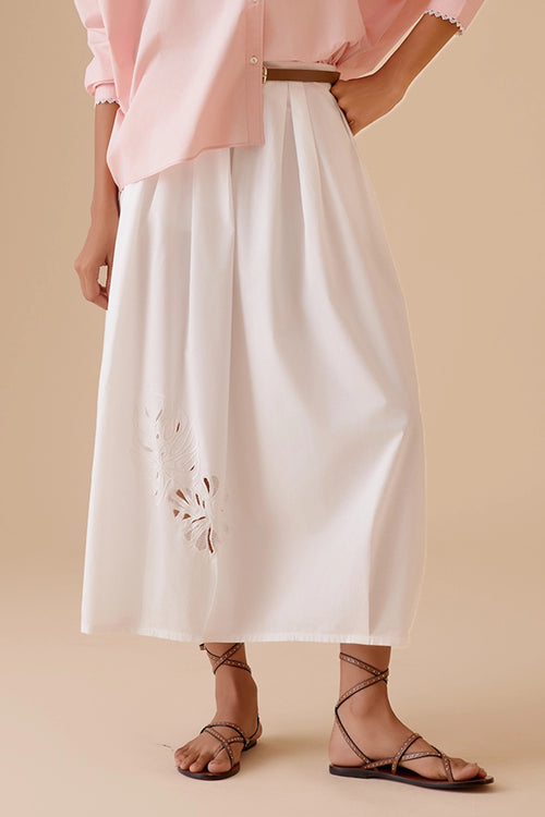Ann White Skirt