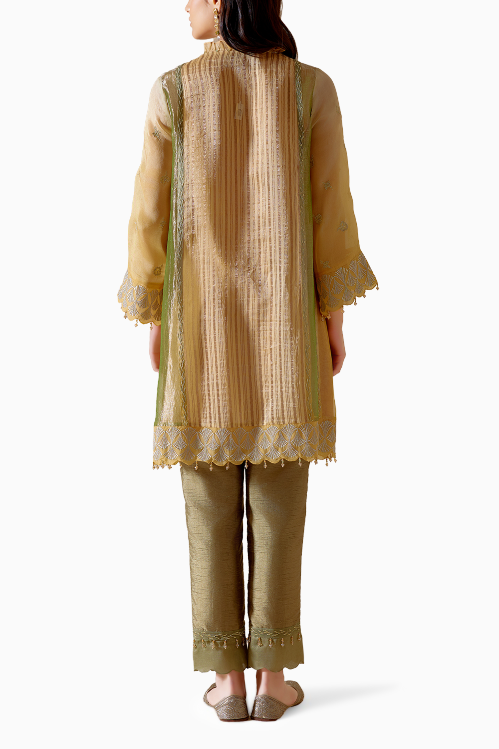 Farida Mustard Kurta Set